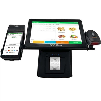Комплексна каса 5-в-1 SHIVA POS Android 13 для магазину і торгівлі. POS-термінал + принтер чеків + сканер штрихкодів + тримач для сканеру і платіжного термінала (SHIVA-A13)