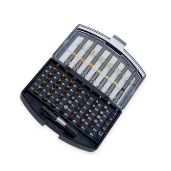 Набор бит 1/4" SL4,5,6, PH1,2,3, PZ1,2,3, TORX, HEX 56 шт (пласт. бокс) с магнитным держателем Procraft