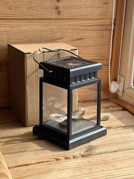 Вуличний садовий ліхтар на сонячній батареї The lamp IP65 12,5*9*9 см, підвісний, водонепроникний, із сутінковим датчиком