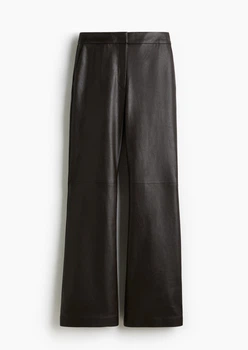 Жіночі штани з еко-шкіри Bootcut H&M (58710) М Темно-коричневі