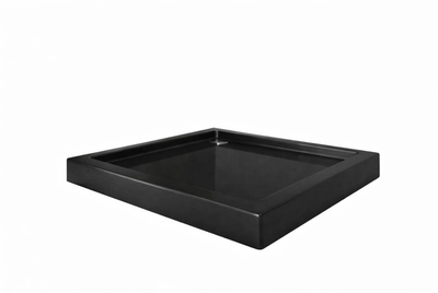 Душовий піддон Aquanil квадратний 90×90×11 см на ніжках, чорний, з круглим сифоном