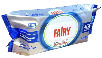 Антибактеріальні вологі серветки для прибирання Fairy Platinum 100 шт