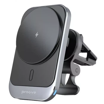 Автомобільний тримач з Бездротовим ЗП Proove Square Magnetic Pro 15W