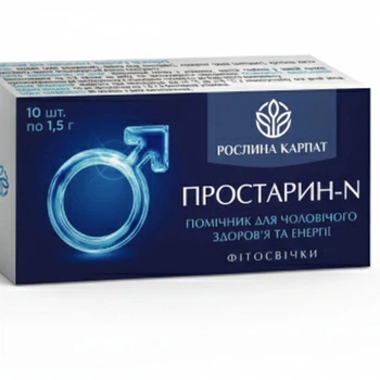 Фітосвічки Простарин-N 10 Штук Рослина Карпат від простатиту аденоми та для покращення Чоловічої Функції