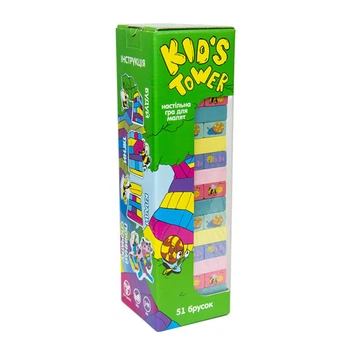 Настільна гра Strateg "Kid's Tower" (Дженга, Башня) для дітей 3+, 2-4 гравців (30863)
