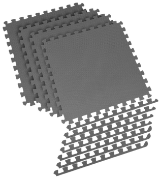 Mata puzzle Spokey 943068 Scrab antypoślizgowa 61 x 61 x 1 cm 4 szt Szara (5905339430687)