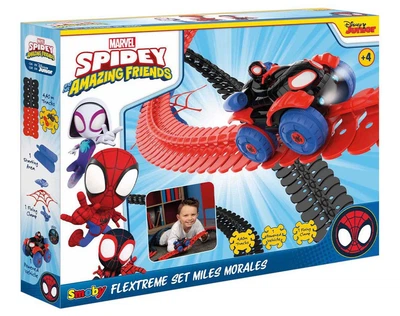 Автомобільний трек Smoby Spidey FleXtreme Set Spin 440 см 184 елементи (3032161809267)