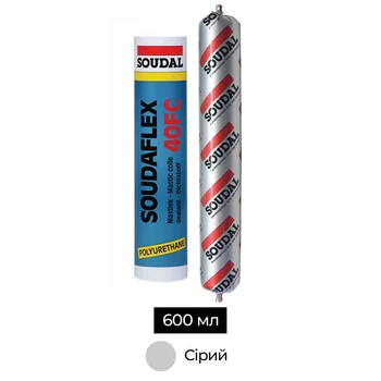Герметик полиуретановый 600 мл серый (3шт.) [000020000000072602] SOUDAFLEX 40 Soudal
