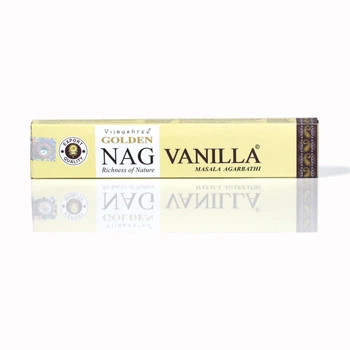 Аромапалочки, благовония VANILLA / Ваниль ( Vijayshree, Golden NAG ) Виджайшри, Голден Наг, 15 грам (уп. - 15 палочек)