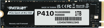 SSD диск Patriot P410 1TB M.2 2280 NVMe PCIe 4.0 x4 3D NAND TLC (P410P1TBM28H)