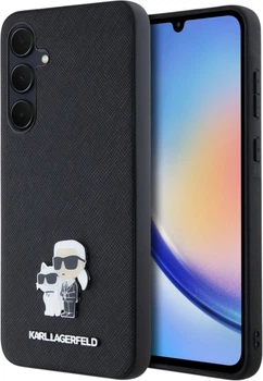 Etui Karl Lagerfeld Saffiano Karl&Choupette Pin do Samsung Galaxy A35 Black (KLHCSA35SAKCNPK)