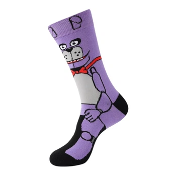 Шкарпетки дитячі з принтом Bonnie (Five Nights at Freddy's), розмір 36-41, фіолетові