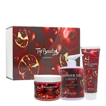 Набір косметики для тіла Top Beauty "Гранатова пристрасть" 3 в 1