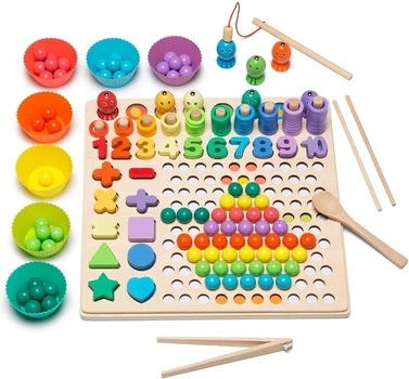Дерев’яний сортер Wooden Toy Геометрія Монтессорі Класична логіка (2514)
