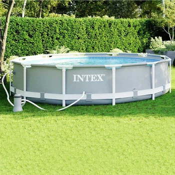 Каркасный бассейн с фильтр-насосом круглый для очистки воды Intex 366 * 76 см