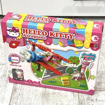 Конструктор Sanrio Hello Kitty Aeroplane с фигуркой | Хэллоу Кити Аэроплан для девочек