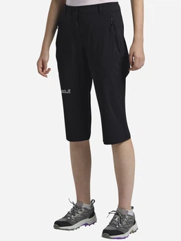 Спортивные штаны женские Jack Wolfskin Hikeout 3/4 Pants W A63934-6000 42 Черные (4064886458214)
