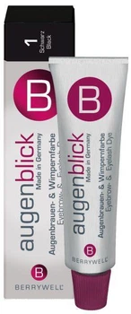 Краска для бровей и ресниц № 1 ЧЕРНАЯ Berrywell Augenblick 15 мл