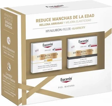 Zestaw do pielęgnacji twarzy Eucerin Krem Hyaluron Filler Elasticity Spf 30 na dzień 50 ml + Krem Hyaluron Filler Elasticity na noc 50 ml (4005800322754)