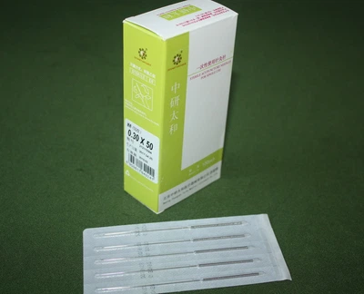Иглы Zhongyan Taihe для акупунктуры и рефлексотерапии 0,3*50 мм. Набор 100 игл
