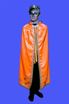 Мантія Короля Королеви. Плащ помаранчевий. Довжина 120-130 см. НК64