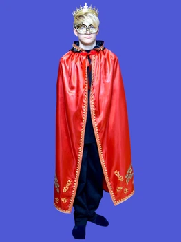 Мантія Короля Королеви. Плащ червоний. Довжина 120-130 см. НК61
