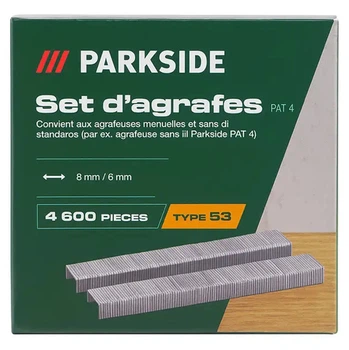 Скобы для степлера 6/8 мм Parkside Type 53, набор 4600 шт