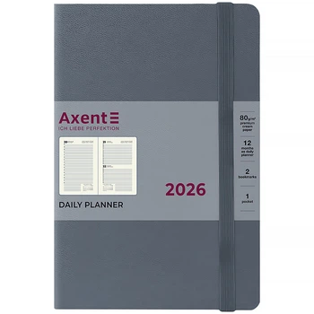 Ежедневник датированный 2026 год Axent Partner Strong 145х210 мм серый 8819-26-62-A, 72777