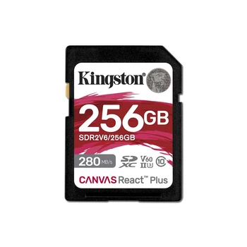 Карта пам'яті SDXC (UHS-II U3) Kingston Canvas React Plus 256Gb class 10 V60 (R280MB/s, W150MB/s) ( 18085 )