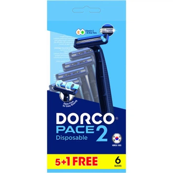 Бритва Dorco Pace 2 Plus мужская с 2 лезвиями для ежедневного бритья 6 шт.