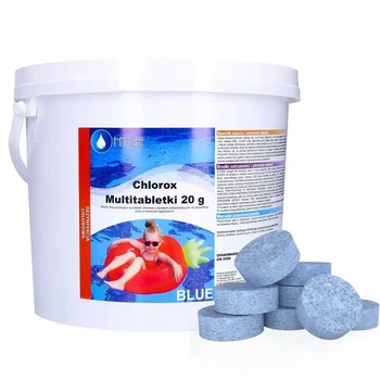 CHLOROX BLUE TABS — Багатофункціональні сині таблетки для басейну 20 г (5 кг / 250 шт)