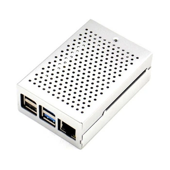 Алюминиевый корпус с вентилятором для Raspberry PI 4 (серебристый) - 409373