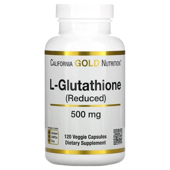 Аминокислота California Gold Nutrition L-глутатион восстановленный (L-Glutathione) 500 мг 120 капсул CGN01898