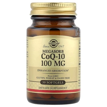 Биодобавка Solgar Коэнзим Q10 Мегасорб дополненный (Megasorb CoQ-10) 100 мг 30 капсул SOL00947