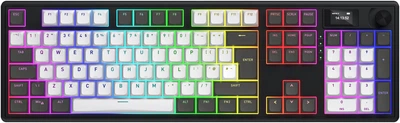 Клавіатура бездротова Hator Skyfall 100 Pro Aurum Vanila Silent RGB Wireless/Bluetooth/USB UK-ISO Grey/Black (HTK4100EU)