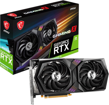 Відеокарта GeForce RTX 3060 Ti 8GB MSI Gaming X LHR (RTX 3060 Ti GAMING X 8G LHR) Б/В