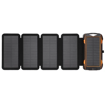 УМБ PowerBank із сонячною панеллю, повербанк КВАНТ SC26/4 20000mAh + 4 panels