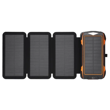 УМБ PowerBank із сонячною панеллю, повербанк КВАНТ SC26/3 20000mAh + 3 panels