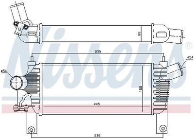 Интеркулер NISSAN PATHFINDER (R51) / NISSAN NP300 PICKUP (D22) 2004-2012 г.