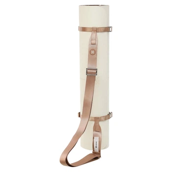 Ремень-стяжка для переноски коврика BLOOM YOGA MAT STRAP LiveUp LB7084 Коричневый