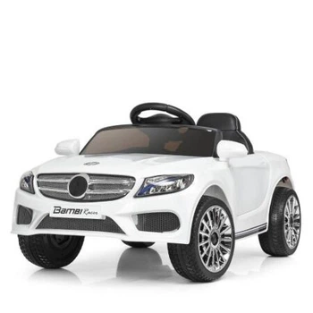 Дитячий електромобіль Bambi Mercedes-Benz Design (MP3) з ручкою для транспортування та багажником, білий