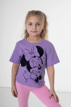 Футболка для дівчаток АвексТекс 03-1797-03Н 98 см темно-бузковий minnie
