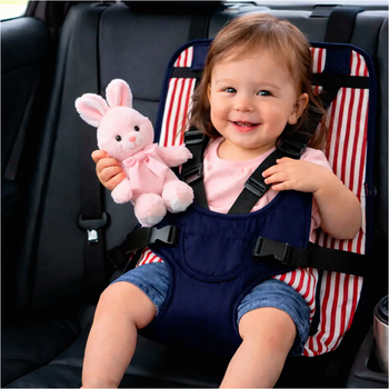 Бавовняне автокрісло Baby Safety Chair Y01 для дітей від 6 місяців до 3 років колір червоний синій білий