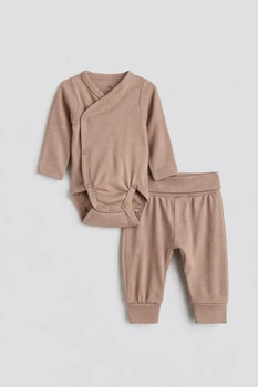 Костюм боді+штани H&M 1022957 50см бежевий