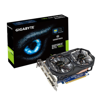 Видеокарта GeForce GTX 750 Ti 2GB Gigabyte WindForce OC (GV-N75TOC-2GI) Б/У