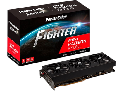 Відеокарта AMD Radeon RX 6800 16GB PowerColor Fighter (AXRX 6800 16GBD6-3DH/OC) Б/В