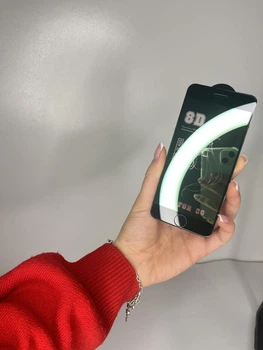 Зеркальное защитное стекло для Apple iPhone 6 / 6s (Green/Black, Олеофобное)