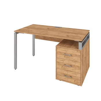 Офісний письмовий стіл Loft Details LM135 дуб крафт золотий з царгою
