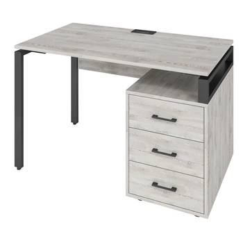Офисный письменный стол Loft Details LM120b сосна лофт белая с царгой 36