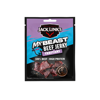 М’ясні снеки MrBeast X Jack Link's Beef Jerky Teriyaki 25 г